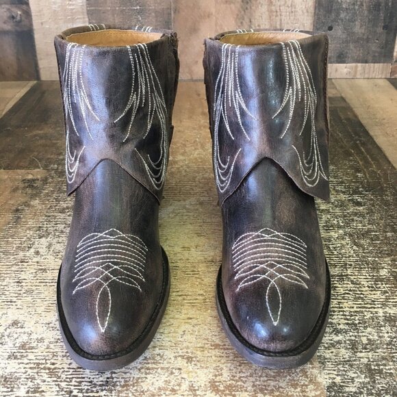 Old Gringo OG Brown Ankle Cowboy Boots Booties Womens 7.5 B - Picture 6 of 12